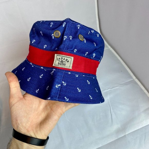 DEFECTS! Cayler and Sons Sailor Bucket Hat Size Medium (21" / 54CM) Navy Boat - Picture 6 of 7